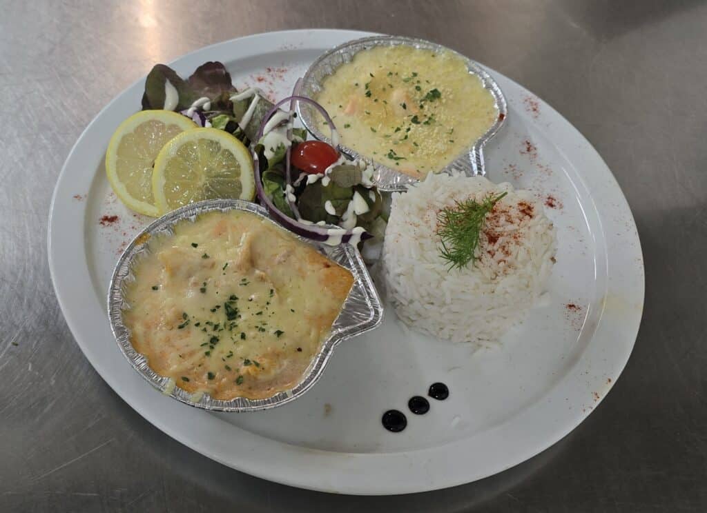 Duo de coquille, riz