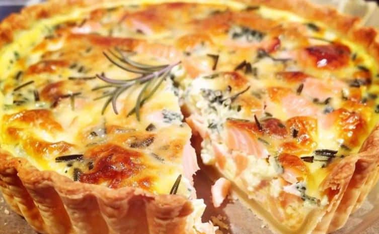Quiche au saumon et boursin