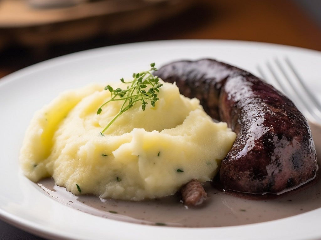 boudin noir purée