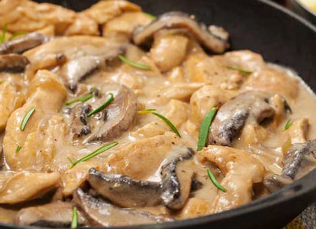 Escalope de volaille à la crème