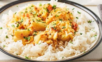 dos de cabillaud curry lait de coco