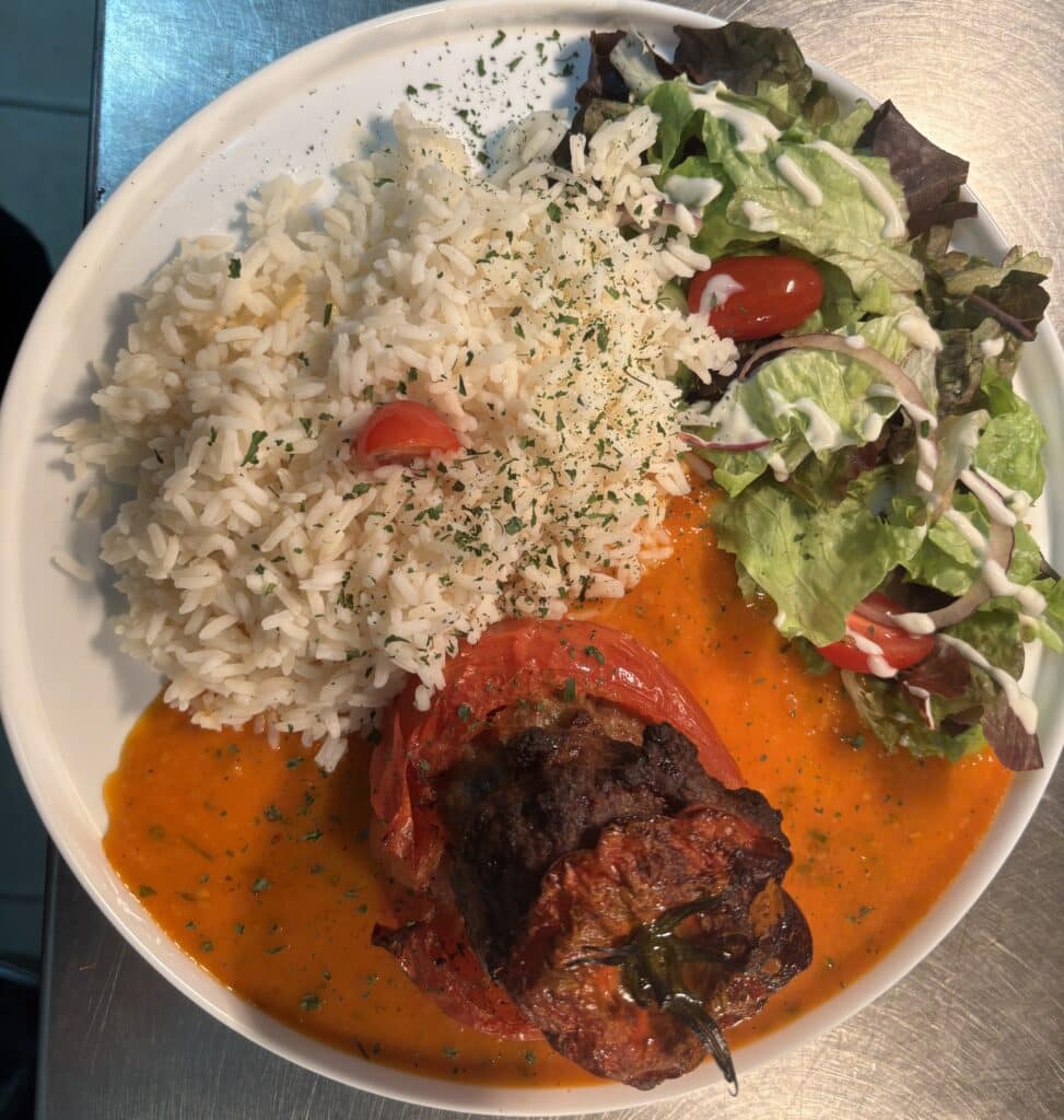 tomate farcie maison, riz