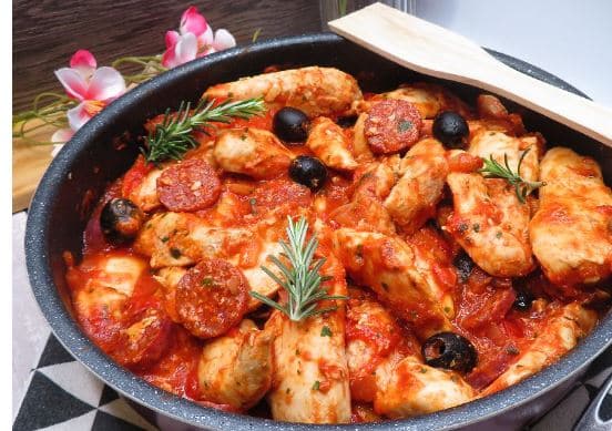 emincé de volaille au chorizo